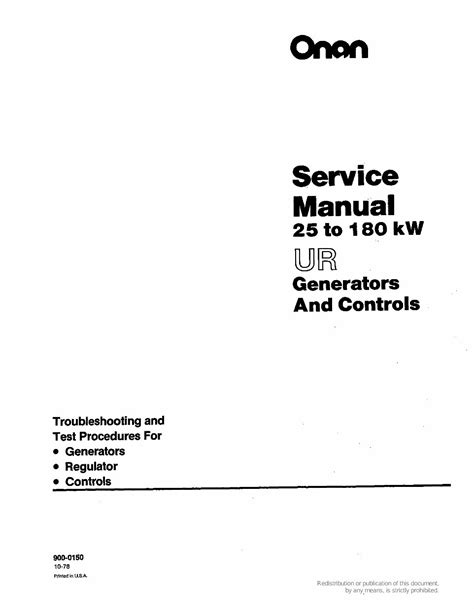 Onan ur generatorsteuerungen service reparatur wartung überholung werkstatthandbuch 25 180 kw 900 0150. - Download di manuali gratuiti per aeromobili.