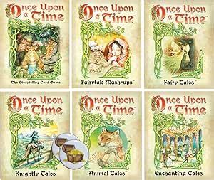 Once Upon A Time Card Game Bundle with Base Game and 7 Expansions Plus 2 Treasure