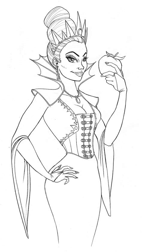 Once Upon A Time Evil Queen Coloring Pages Coloring Pages