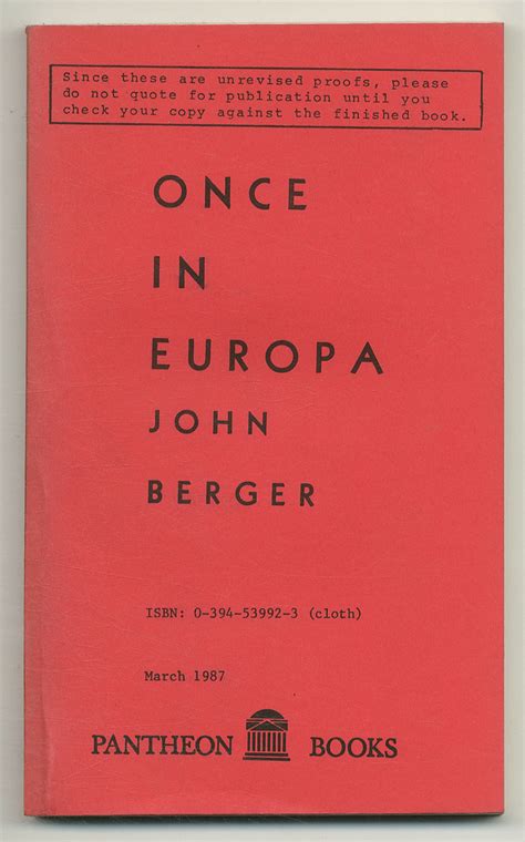 Full Download Once In Europa By John Berger