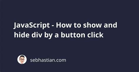 Onclick show and hide div javascript