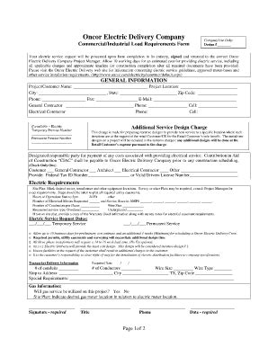 Oncor Load Sheet Form Fill Out and Sign Printable PDF Template signNow