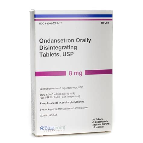 Ondansetron 8 mg Orally Dispersable Tablets (ODT) - Box of 30