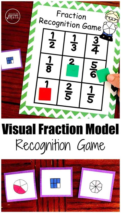 One Amazing Visual Fraction Models Game Free Printable