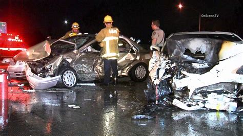 One Killed, Six Others Injured in Ten-Vehicle Collision on 10 Freeway [Upland, CA]