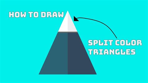 One Minute Tutorial Drawing A Split Color Triangle in Illustrator