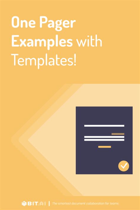 One Pager Examples with Templates! - Bit Blog