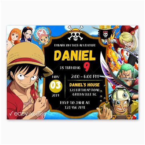 One Piece Invitation Template Free