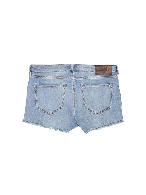 One Teaspoon Women Blue Denim Shorts 30W eBay