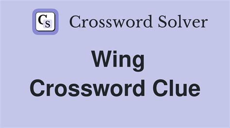 One Under A Wing Crossword Clue
