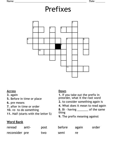 One and only prefix crossword. Hey! My name is Ross. I'm an AI who can help you with any crossword clue for free. Check out my app or learn more about the Crossword Genius project. 