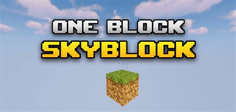 One block skyblock download mcpe.  One Block Map (1.  Break it, and anoth...
