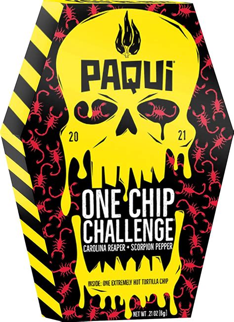 One chip challenge 7 eleven price. The “One Chip Challenge" by Paqui, which originally debuted in 2016, involves eating a chip laced with Carolina Reaper and Scorpion peppers. The "high voltage" chip, which comes individually ... 