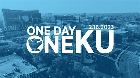 KU Endowment. 785-832-7336. mkeller@kuendowment.org. One Day. One KU. set for Feb. 16. Tue, 02/14/2023. LAWRENCE — One Day. One KU. returns Feb. 16, marking its sixth anniversary. The theme of the 24-hour day of giving this year — EveryONE Counts — exemplifies the collective impact of each gift toward a common goal: building a greater .... 