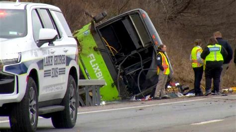 One dead, 11 injured after tour bus from Montreal crashes in New York state