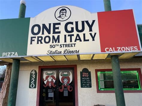 One guy from italy. Dec 13, 2020 · One Guy from Italy, Lubbock: See 49 unbiased reviews of One Guy from Italy, rated 4 of 5 on Tripadvisor and ranked #61 of 663 restaurants in Lubbock. 