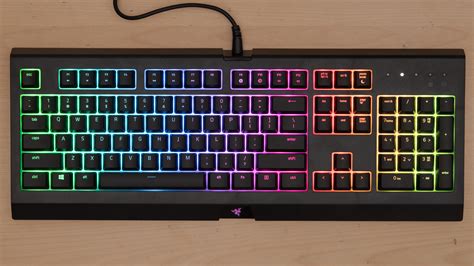 One key typing two letters on a Razer Cynosa Chroma keyboard, …