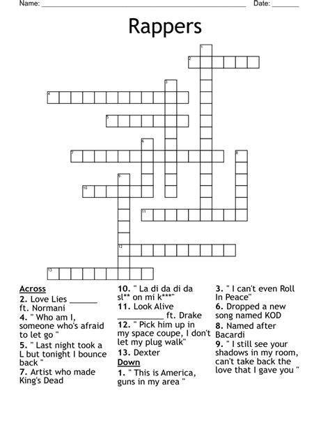 Answers for One named rapper from Toronto crossword clue, 5 letters. Search for crossword clues found in the Daily Celebrity, NY Times, Daily Mirror, Telegraph and major publications. Find clues for One named rapper from Toronto or most any crossword answer or clues for crossword answers..