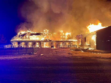 One person hospitalized, numerous horses killed in early morning barn fire in Franktown