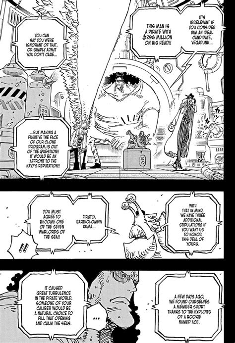 One piece 1100 tcb scans. Dec 27, 2023 ... Bartholomew Kuma, Best Father in One Piece https://uploads.disquscdn.c... Dezmax • 2 months ago. Best Father in Anime/Manga at this point. Akaki ... 