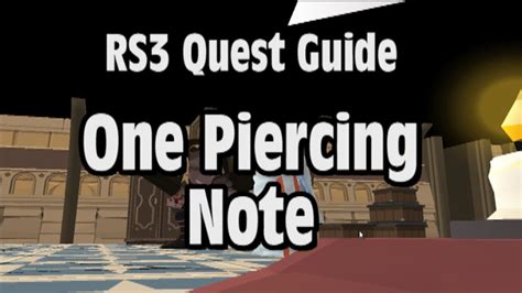 One piercing note rs3. Leave the house and go east to the abandoned buildings. Climb down the stairs in the western building. Every dead end will have a chest that must be searched until a goblin kitchen key is found in one of them (be sure to finish the dialog to receive the key). If not found in the two chests directly southeast from the stairs, it is guaranteed to be in the last chest in the dungeon. 