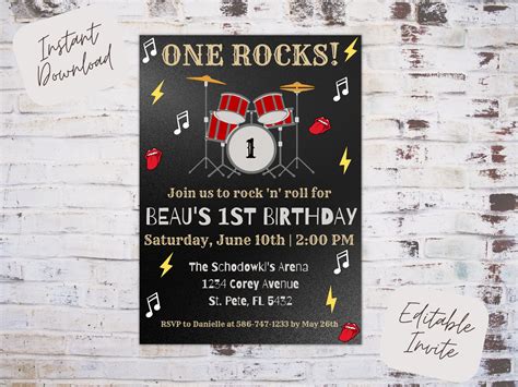Check out our 1 rocks birthday invitation selection for the very best in unique or custom, handmade pieces from our shops. . 
