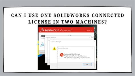 One solidworks license on two computers.  For example, if a user has logged onto 3D...