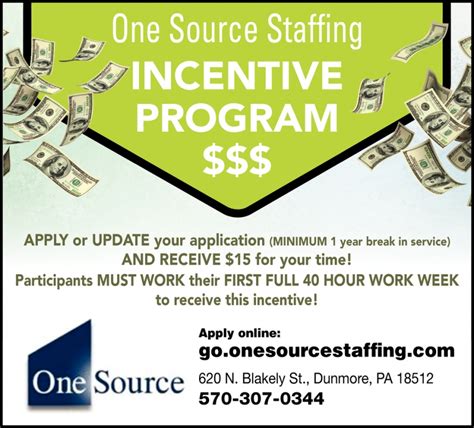 One source staffing solutions. OneSource Staffing jobs near Scranton, PA. Browse 5 jobs at OneSource Staffing near Scranton, PA. slide 1 of 2. slide1 of 2. Full-time. 1st/ Weekend/ 3rd Shift Batch Press Operator. Pittston, PA. $17.50 - $19.50 an hour. Easily apply. 5 days ago. View job. Full-time. Press Break Machine Operator 2nd shift. Wilkes-Barre, PA. $19.51 an hour. 
