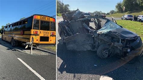 One student taken to hospital after crash involving school bus in Fall River