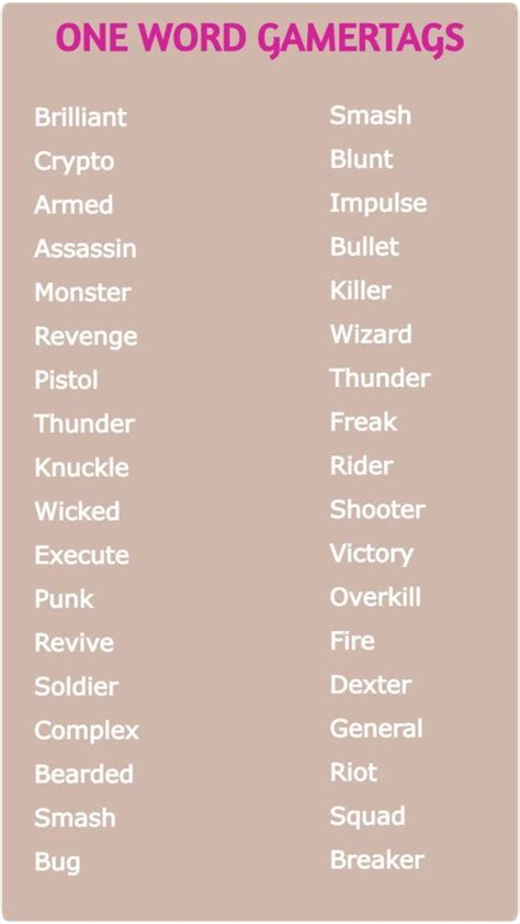 One word gamertag generator.  Our One-Word Gamertag Generator helps you discover that ...