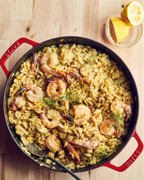 One-Pot Lemon Orzo with Shrimp and Fennel Kitchn