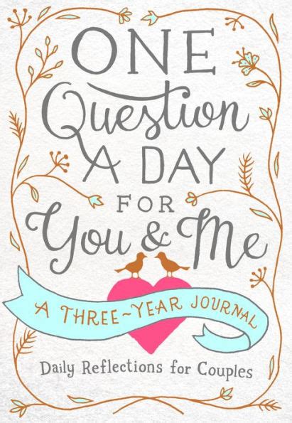 Read One Question A Day For You  Me Daily Reflections For Couples A Threeyear Journal By Aimee Chase