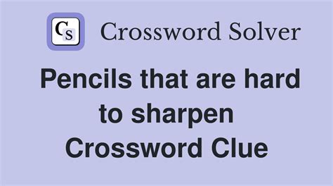 One-inch pencils - 1 answer Crossword Clues