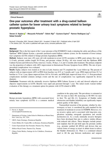 One-year outcomes after treatment with a drug-coated balloon