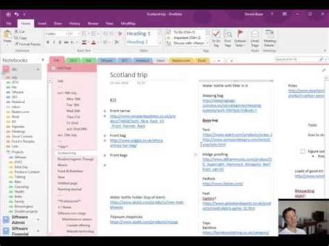 OneNote 2016 Quickstart Tutorial 3. Example Workflows Onenote