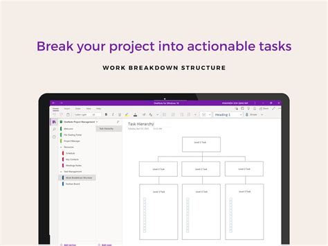 OneNote Project Management Template optimized for desktop Etsy
