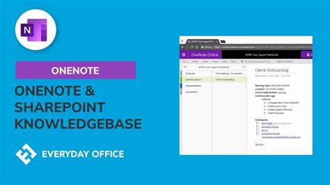 OneNote and SharePoint for Team Knowledge Base YouTube