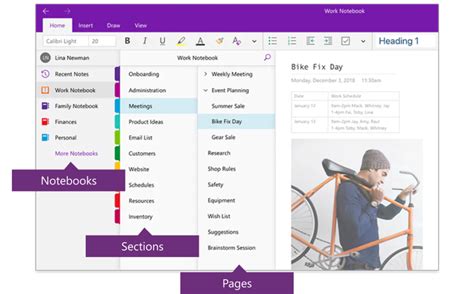 OneNoteNotebookssectionspages Productivity Solutions by