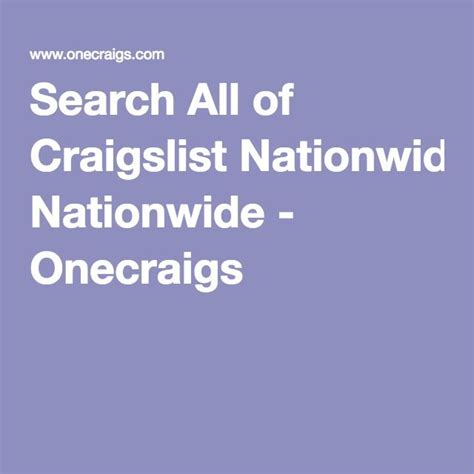 Then type what you are searching for in the search box and Onecraigs Search engine will display. . Onecraigs
