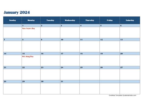 Onenote Calendar Template 2024