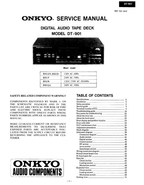 Onkyo dt 901 tape deck owners manual. - Ragionamento clinico per terapisti manuali di mark a jones.