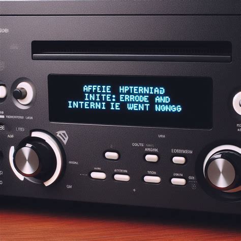 Onkyo firmware update error.  But the last time Try the update at a di...