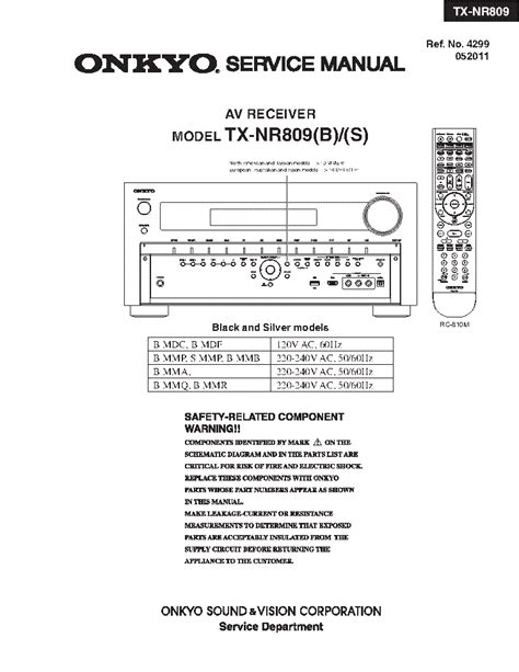 Onkyo tx nr809 service manual and repair guide. - Solved lab manual mcsl 045 dbms.