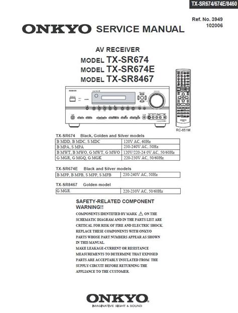 Onkyo tx sr674 receivers repair manual. - Escuela de ciencias de la comunicación, iteso.
