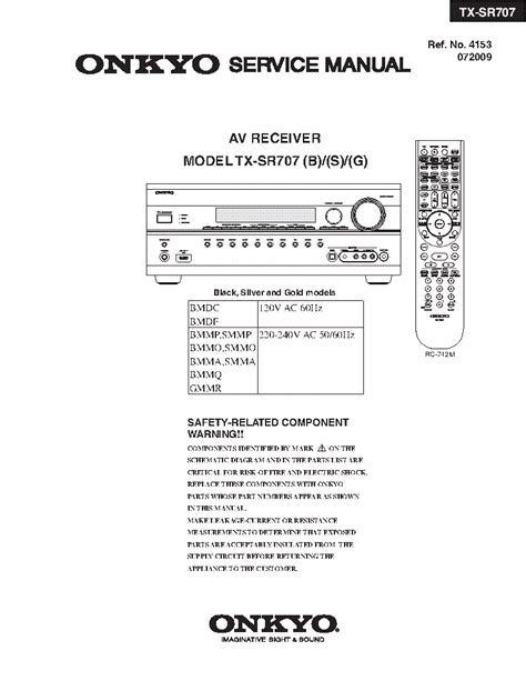 Onkyo tx sr707 av receiver service manual download. - 1998 ford expedition electrical vacuum and troubleshooting manual evtm.