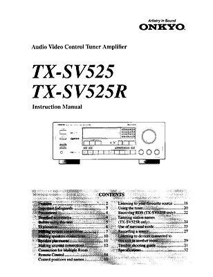 Onkyo tx sv525 tuner owners manual. - Volkswagen polo gti 1 6 manuale di servizio 2000.
