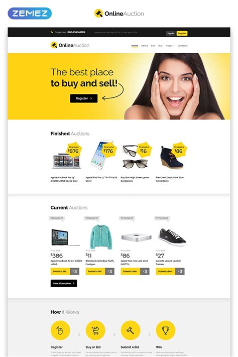 Online Auction Auction Responsive Clean HTML Website Template