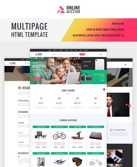 Online Auction HTML Template