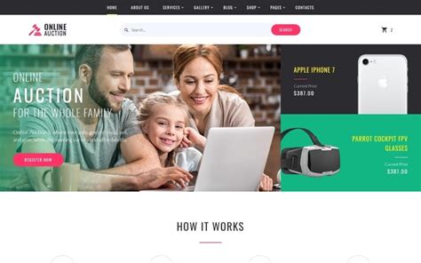 Online Auction Multipage Website Template TemplateMonster