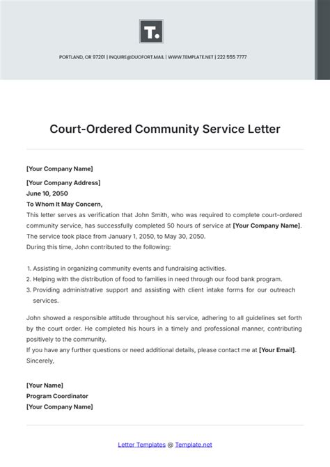 Online Court Ordered Community Service